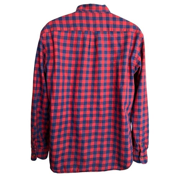 Old Navy Red and Blue Plaid Button Down Long Sleeve Shirt Size L - Picture 4 of 11